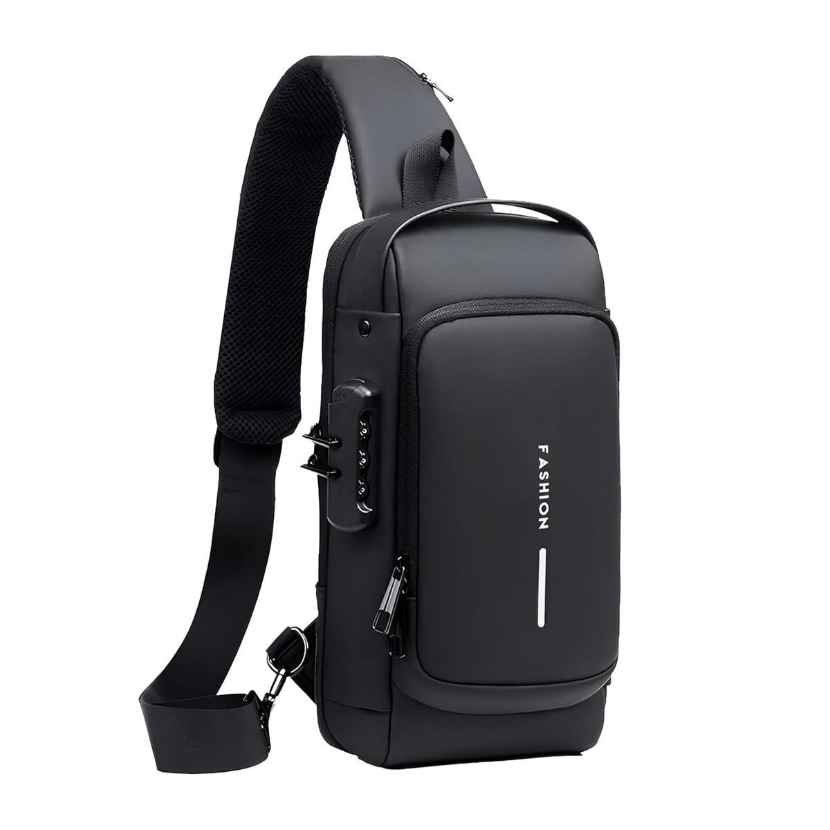 Calyssa Unisex Sling Bag with USB Charging port Shoulder Backpack With Multifunctional for Travel, Hiking, Camping, Daily Out, Crossbody Chest Bags, Waterproof (Grey)