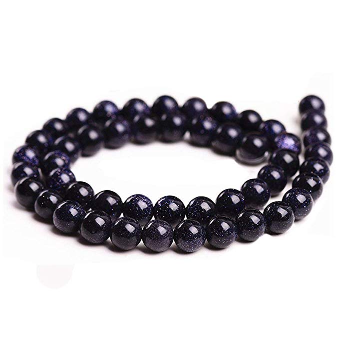 Blue Sandstone Multi Stone Chain 8 mm for Meditation, Protection, Necklace for Unisex