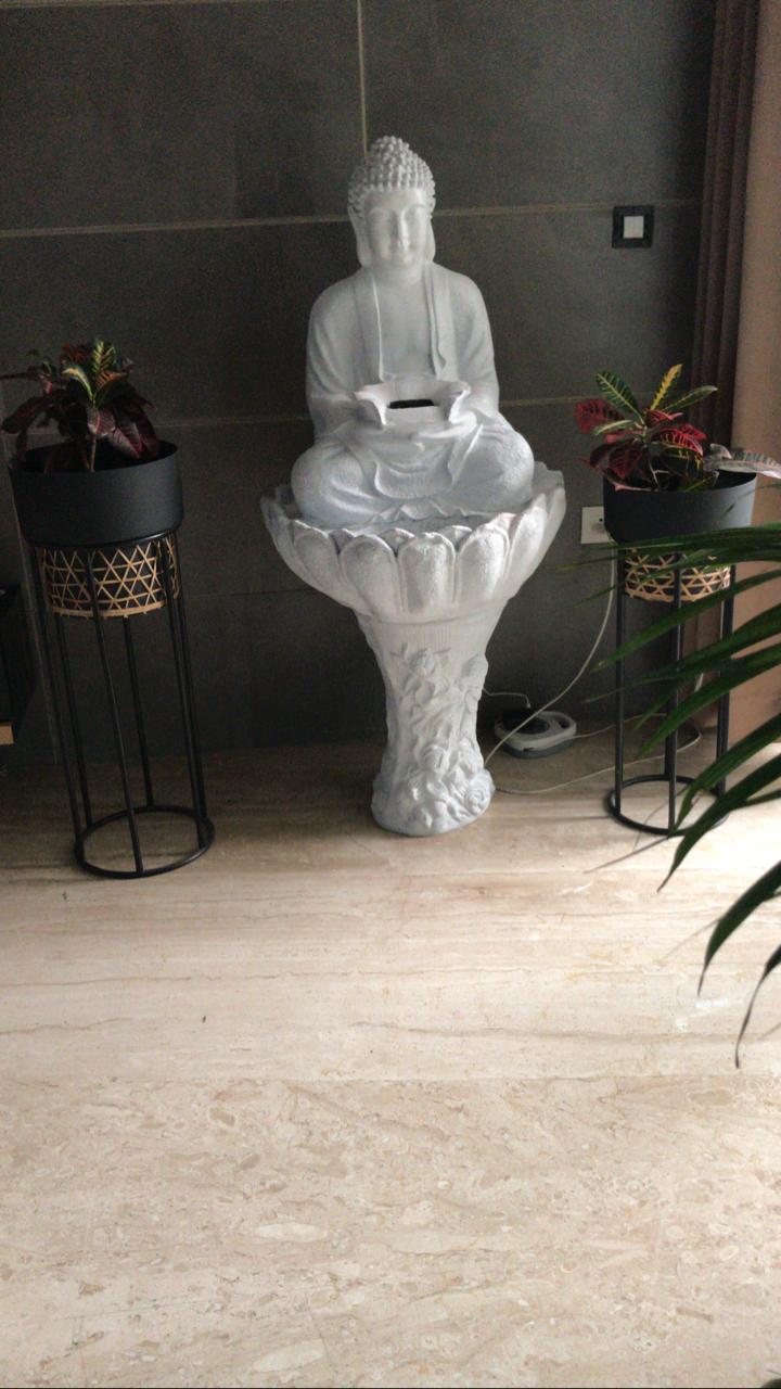 Lord Buddha Large Water Fountain | Waterfall for Home Office | Gifting and Decor