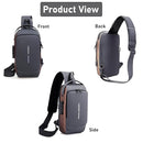 Calyssa Unisex Sling Bag with USB Charging port Shoulder Backpack With Multifunctional for Travel, Hiking, Camping, Daily Out, Crossbody Chest Bags, Waterproof (Grey)