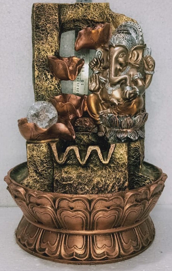 God Ganesha Medium Sized Water Fountain for Home Decor and Gifting