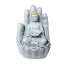 Gautam Buddha on Hand Water Fountain | 78cm Grey Home Decor & Gifts