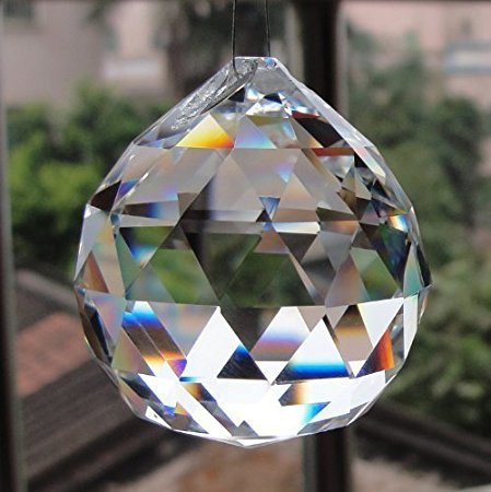 Fengshui Crystal Hanging Ball Sun-Catcher for Good Luck & Prosperity - Home Decoration/Gifting