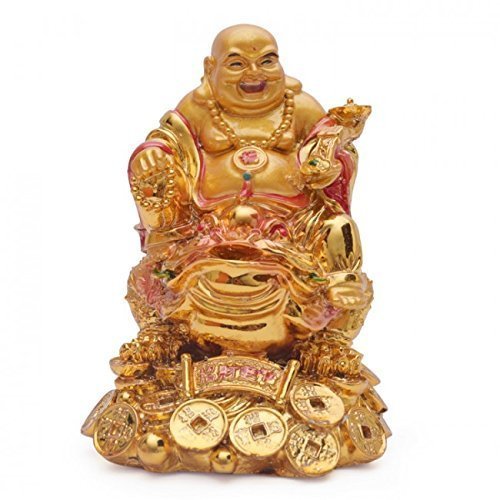 Buy Fengshui Laughing Buddha on Frog for Good Luck & Happiness (5 inches) Gifts
