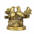 Fengshui Golden Polyresin Love Bird Pair Gift Home/Office Decoration