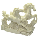 Victory Galloping Red Running Horses Pair Figurine for Positive Energy Vibrations