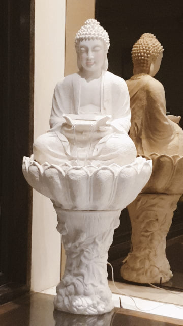 Lord Buddha Large Water Fountain | Waterfall for Home Office | Gifting and Decor