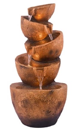 Diya Fountain Elegant Premium Indoor Large Water Fountain (75 x 40 x 40 cm, Bronze colour)