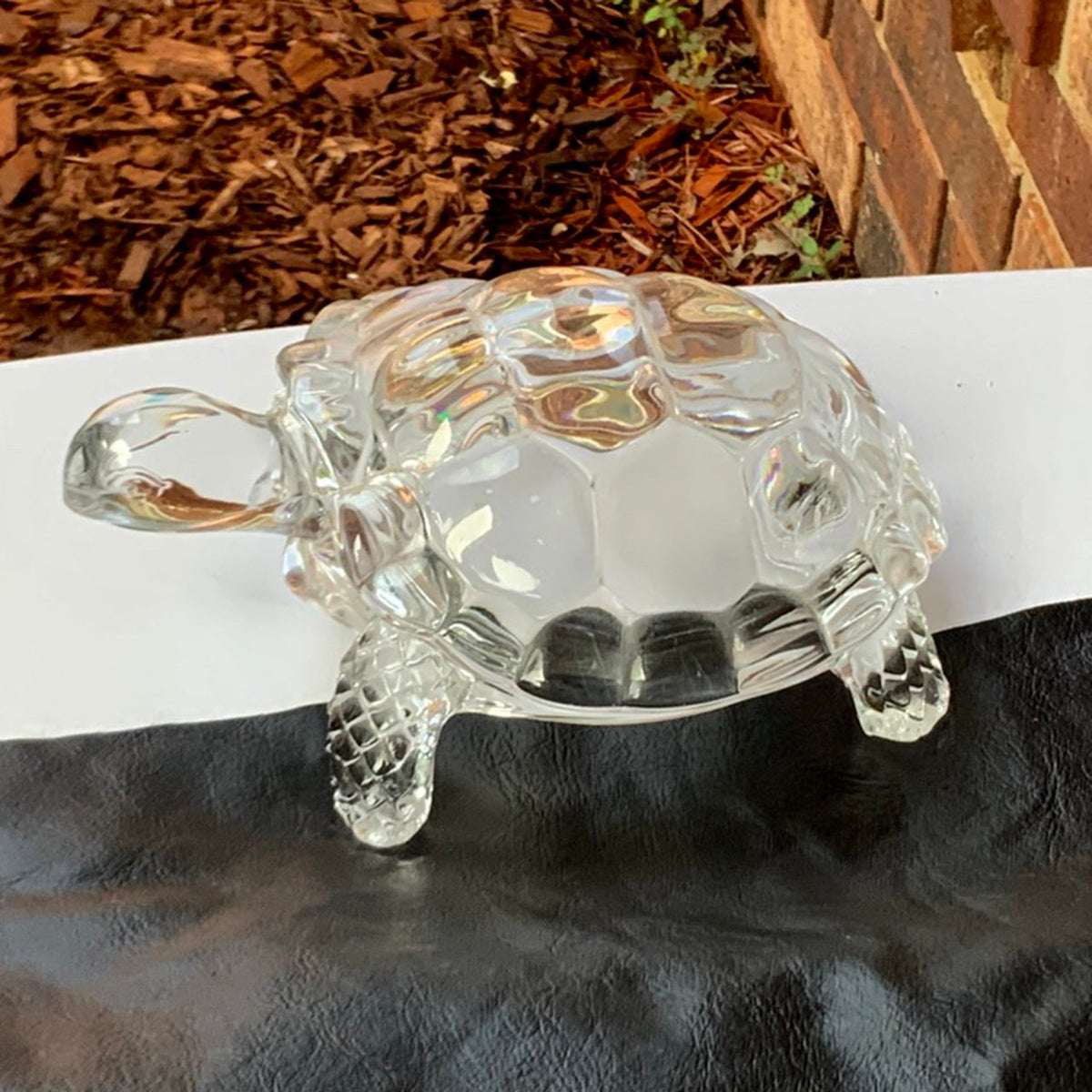 Fengshui Vastu Original Clear Crystal Turtle for Peace & Prosperity