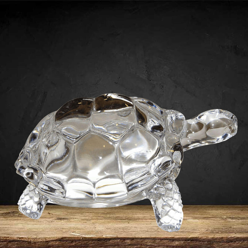 Fengshui Vastu Original Clear Crystal Turtle for Peace & Prosperity
