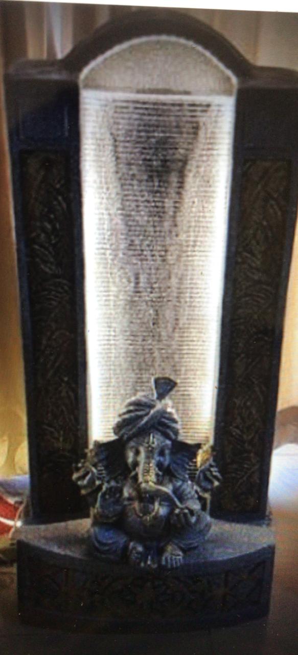 Ganesha Water Fountain for Home Decor Gifting (125 cm X 56 cm X 35 cm, Brown)