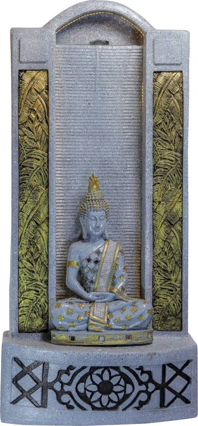 Gautam Buddha Water Fountain for Home/Office/Puja Room/House Warming Gift/Living Room/Hall/Terrace (125 cm X 56 cm X 35 cm, White)