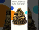 Fengshui Laughing Buddha Sitting on Luck Money Coins Carrying Golden Ingot for Good Luck & Happiness (5 inches)