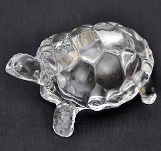 Fengshui Vastu Original Clear Crystal Turtle for Peace & Prosperity